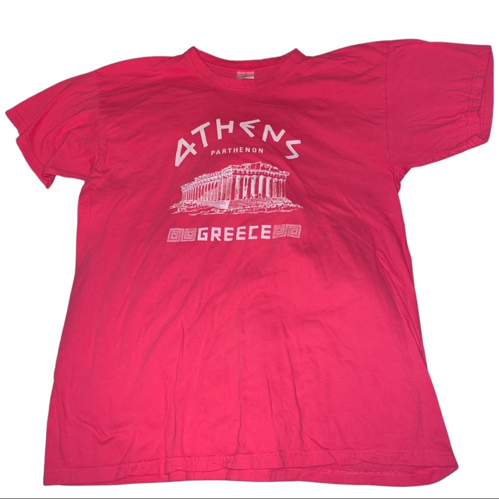 Pink Parthenon Athens Tee